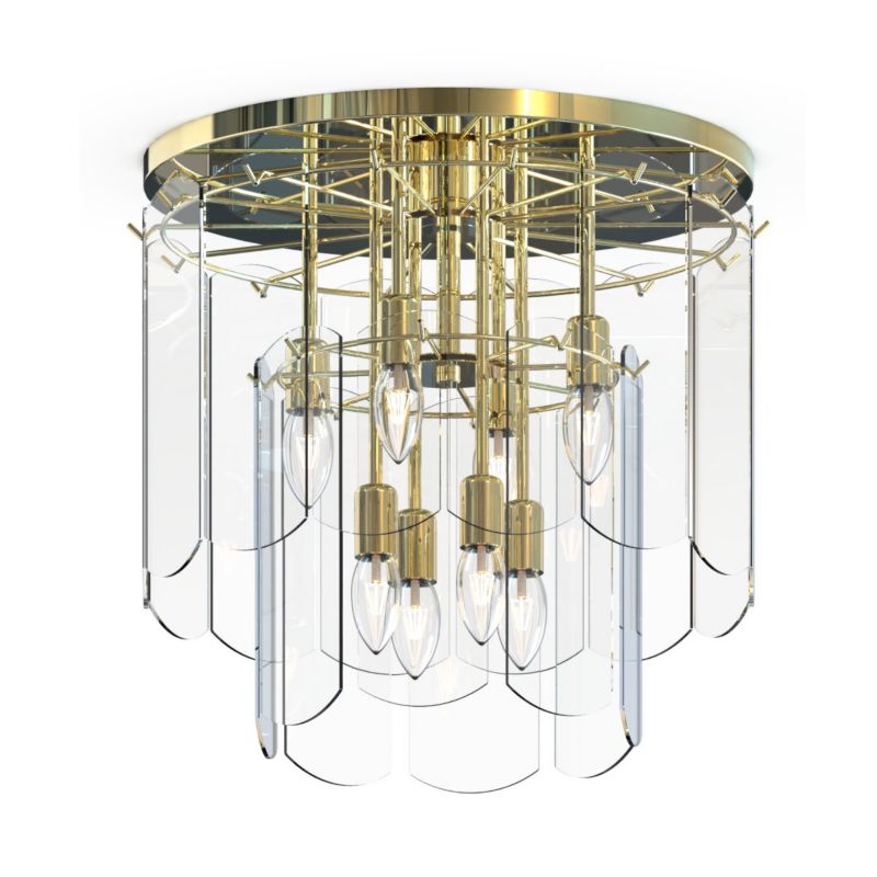 Lampa sufitowa wisząca Zuma Line Nira 1289 złoto-przezroczysty eklektyczna 8xE14 x 40W 1 szt.