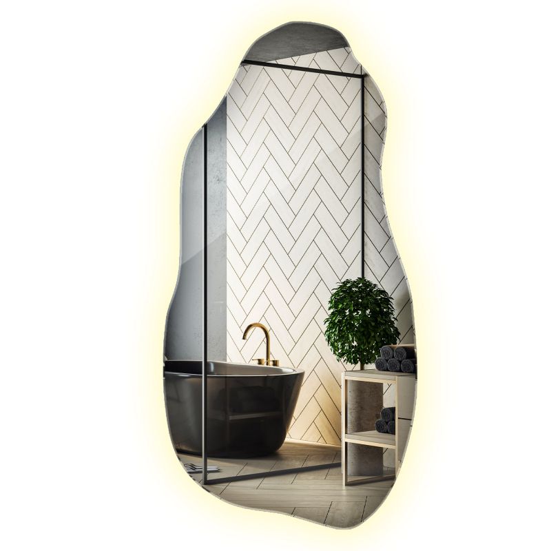 Lustro Wiszące Do Łazienki Wallfluent 50 cm x 100 cm LED Światło Zimne 1 szt.