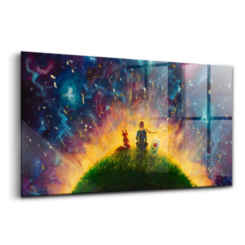 Obraz Szklany Wallfluent 120x60 cm Abstrakcja Ilustracji Mały Książę 1 szt.