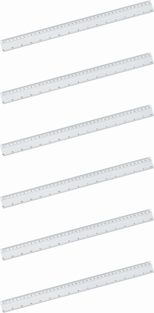 6x Linijka aluminiowa Grand, 40cm