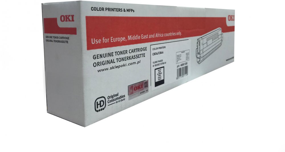 Toner Oki (46861308), 10000 stron, black (czarny)