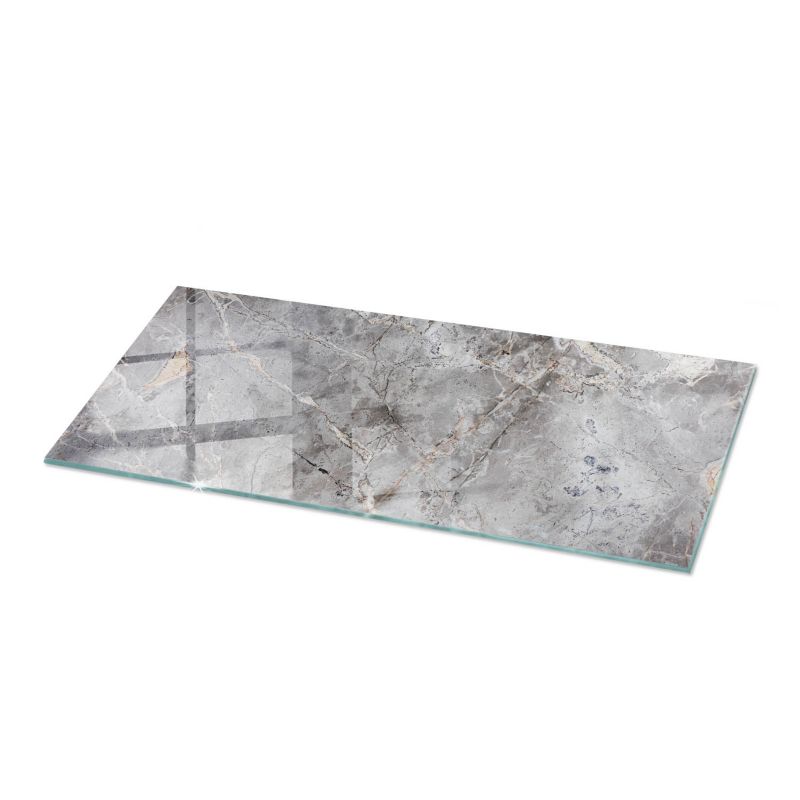 Blat szklany Tulup 125x50 cm Naturalny wzór marmuru 1 szt.
