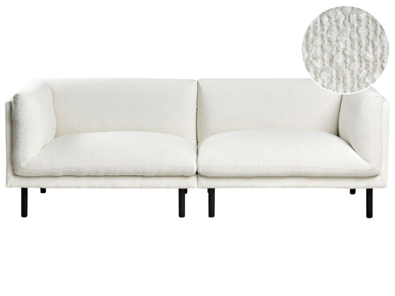 Sofa Vorgod Boucle Złamana biel dla 3 osób 1 szt.