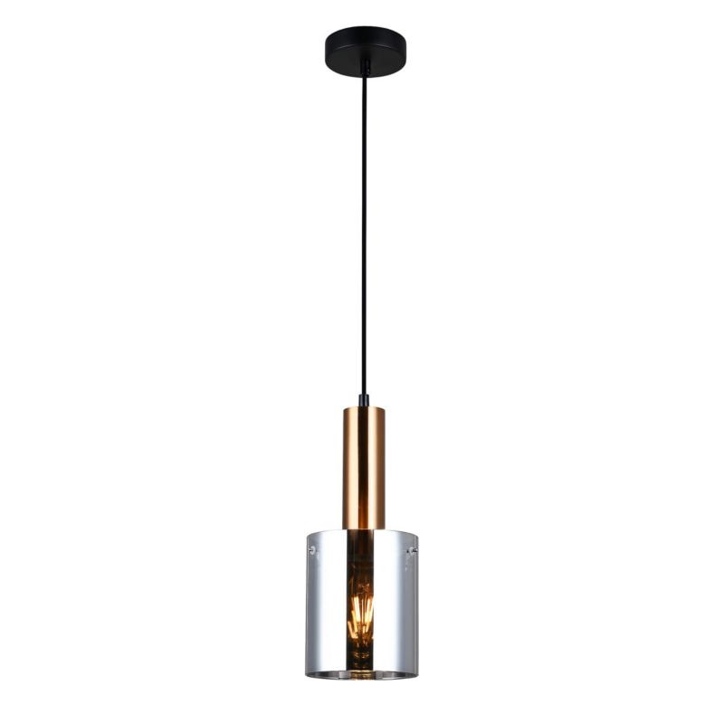 Lampa sufitowa wisząca Italux Sardo 1188 mosiężno-srebrna nowoczesna 1xE27 x 1 szt.