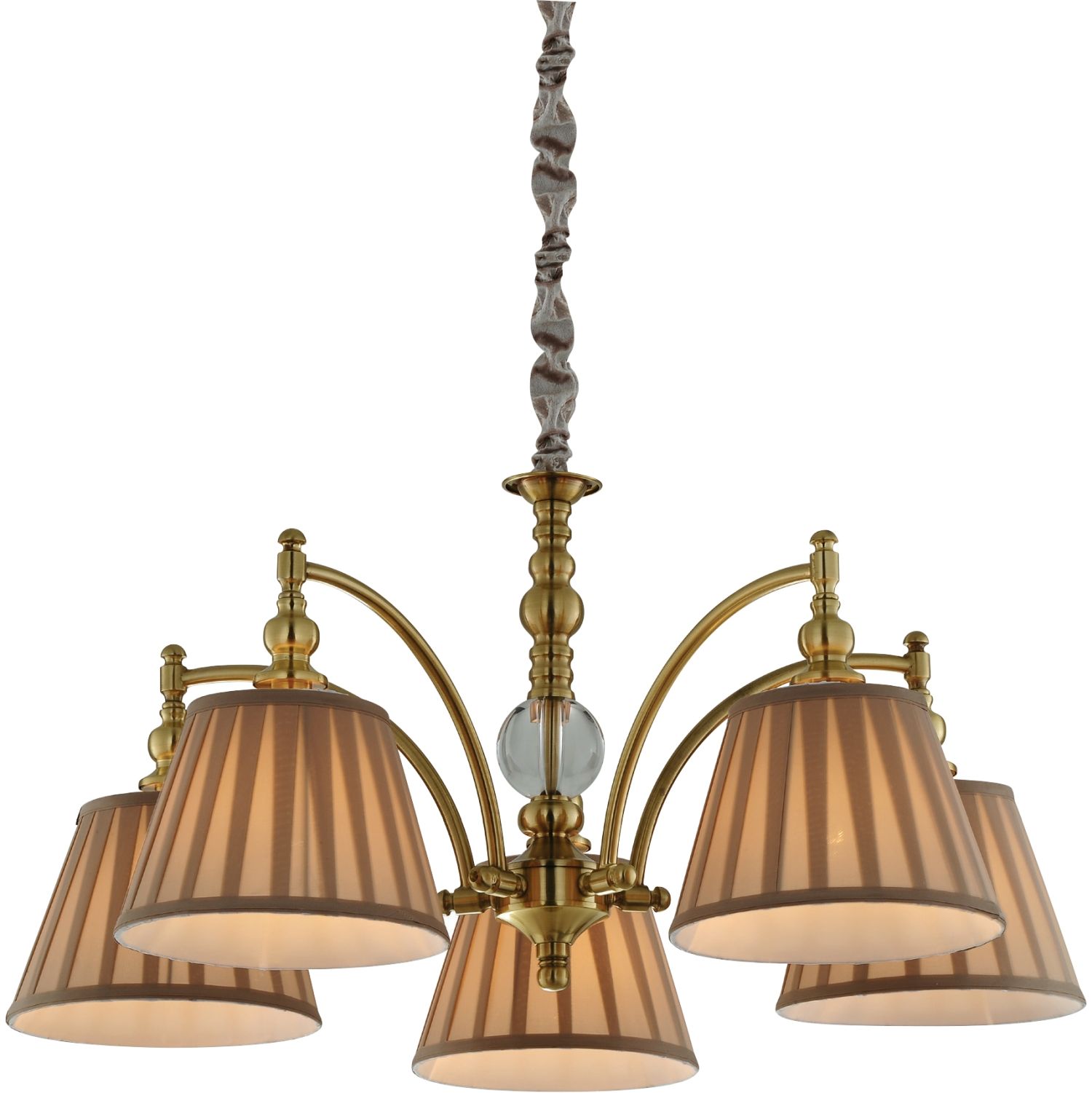 Candellux Austin lampa wisząca 5x40W patyna/brązowa 35-13859