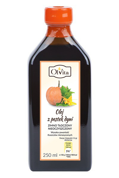 Olej z pestek dyni 250 ml - TŁOCZONY NA ZIMNO