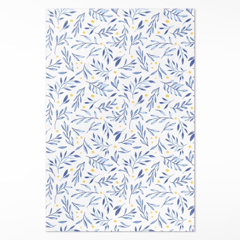 Dywan Wewnętrzny Dekoracyjny Wallfluent 140x210 cm Gałązki listki kropki boho 1 szt.