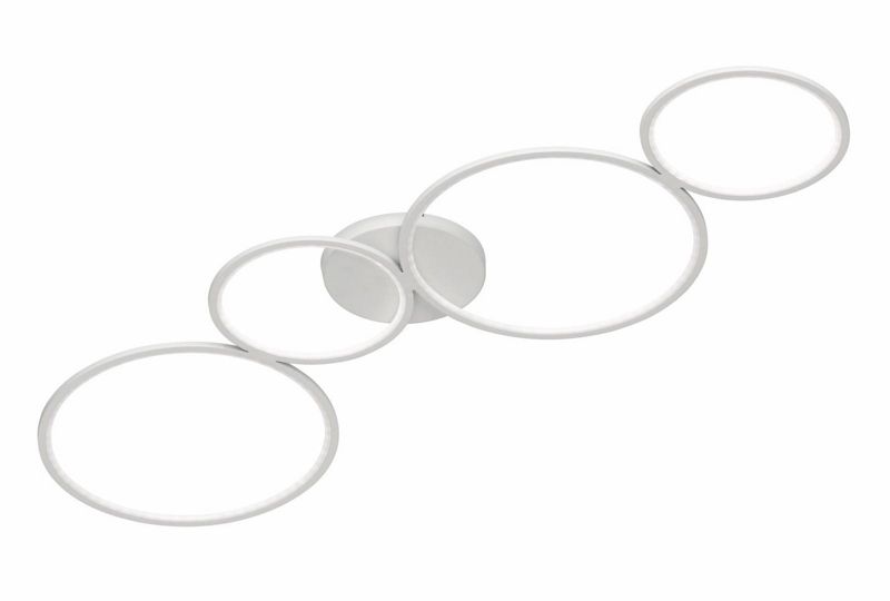 Lampa sufitowa wisząca Trio Rondo 4270 biała 97 cm szerokości wbudowany LED 37W 1 szt.