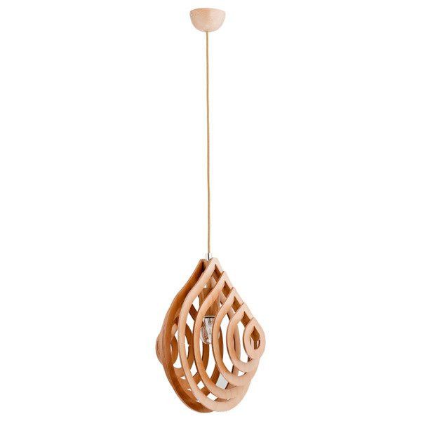 Lampa wisząca Alfa Karnak 3059 jasne drewno dekoracyjna 1xE27 x 15W 1 szt.