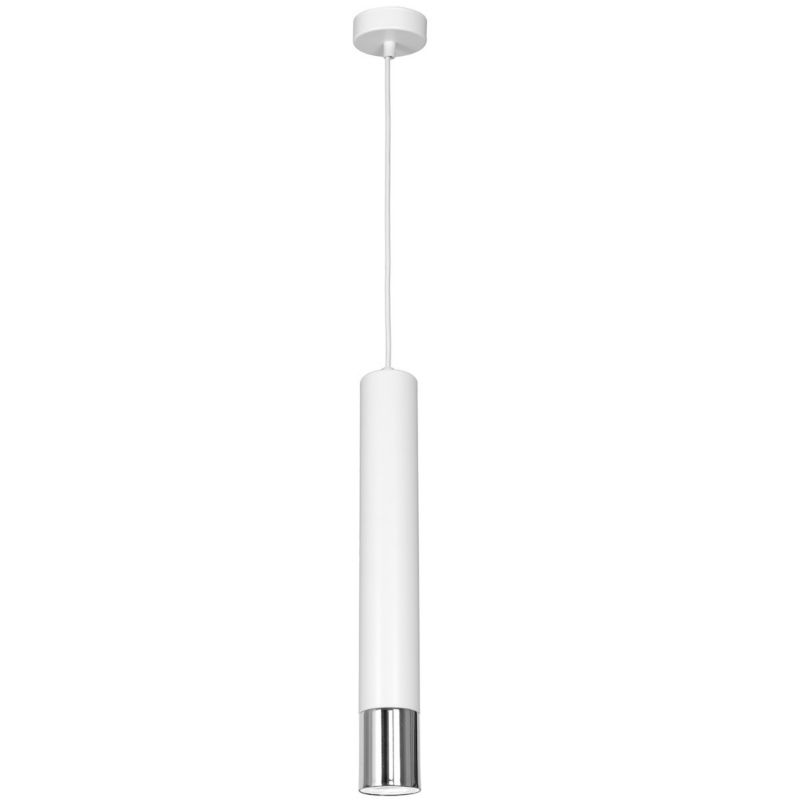 Lampa wisząca Luminex Nest 0537 biały matowa-chromowana tuba 1xGU10 x 8W 1 szt.