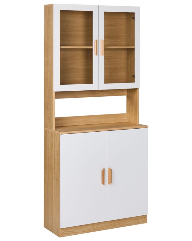 Witryna ze szklaną gablotą Cygnet 80 cm Biały 1 szt.