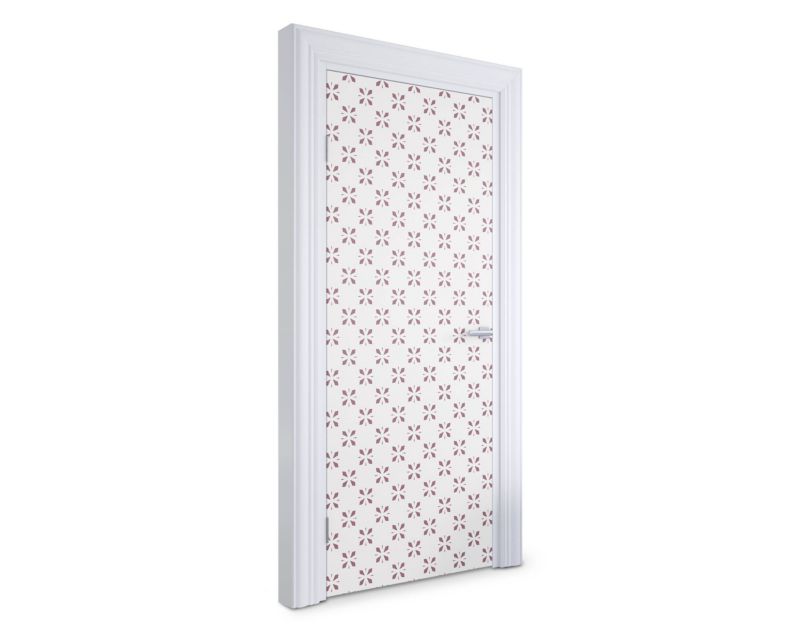 Naklejka samoprzylepna na drzwi Wallfluent 85x205 cm Geometryczny wzór kwiatowy 1 szt.