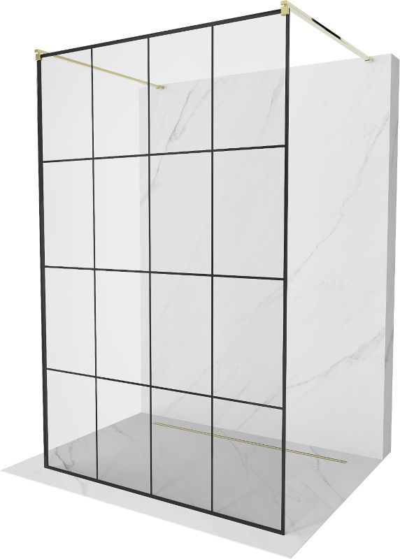 Ścianka prysznicowa Mexen Kioto czarna 130x200 cm 800-130-002-50-77 1 szt.