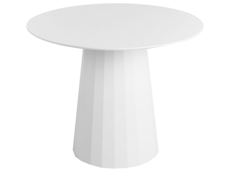 Stół do jadalni Plato Biały 100 cm Metal 1 szt.