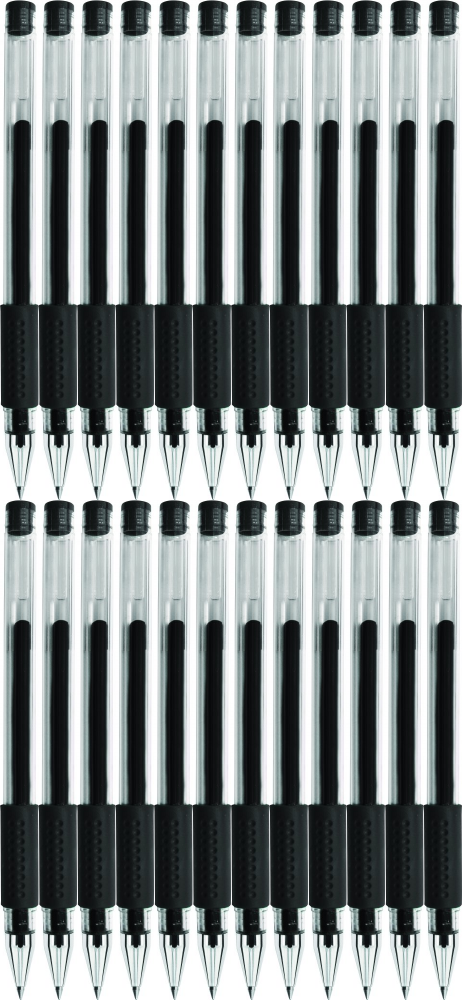 24x Długopis żelowy Donau, 0.25mm czarny