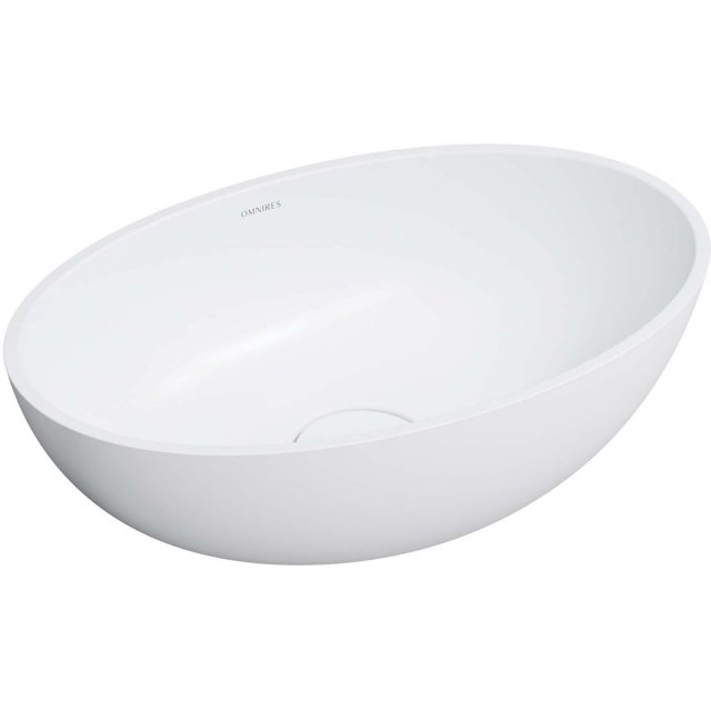 OMNIRES Umywalka nablatowa SHELL M+ biały połysk 50x32 SHELL500UNBM