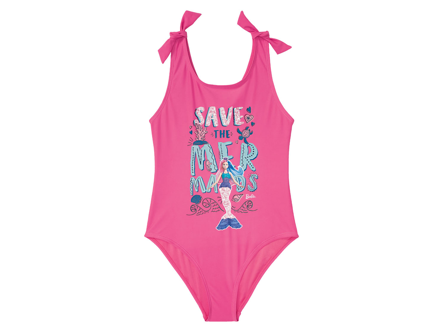 Strój kąpielowy lub bikini dziewczęce z bohaterami bajek Barbie, 122/128