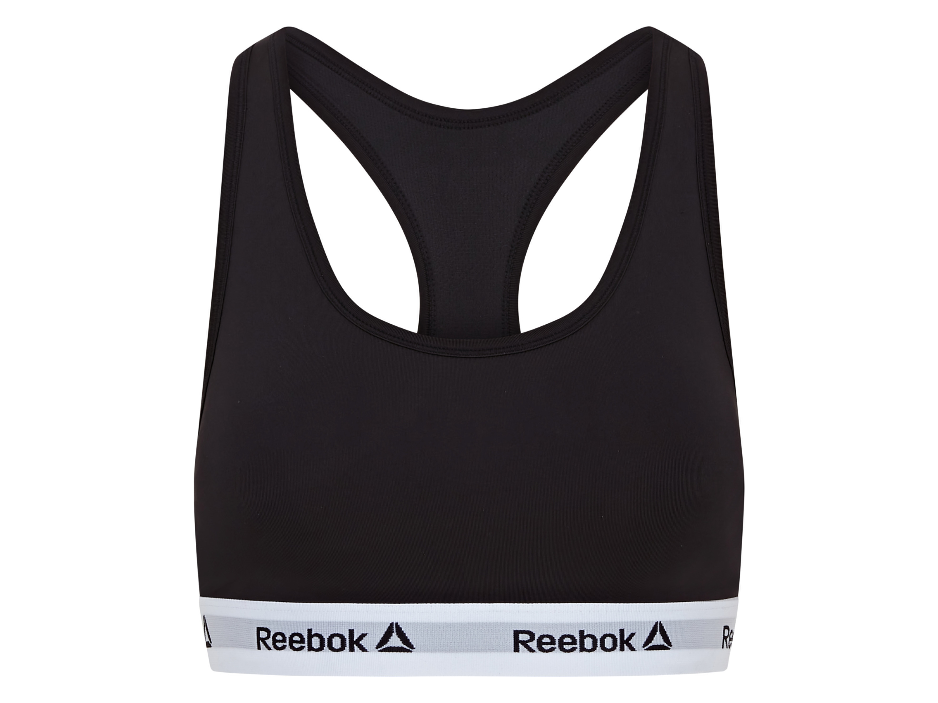 Reebok Biustonosz sportowy damski Czarny / biały, L