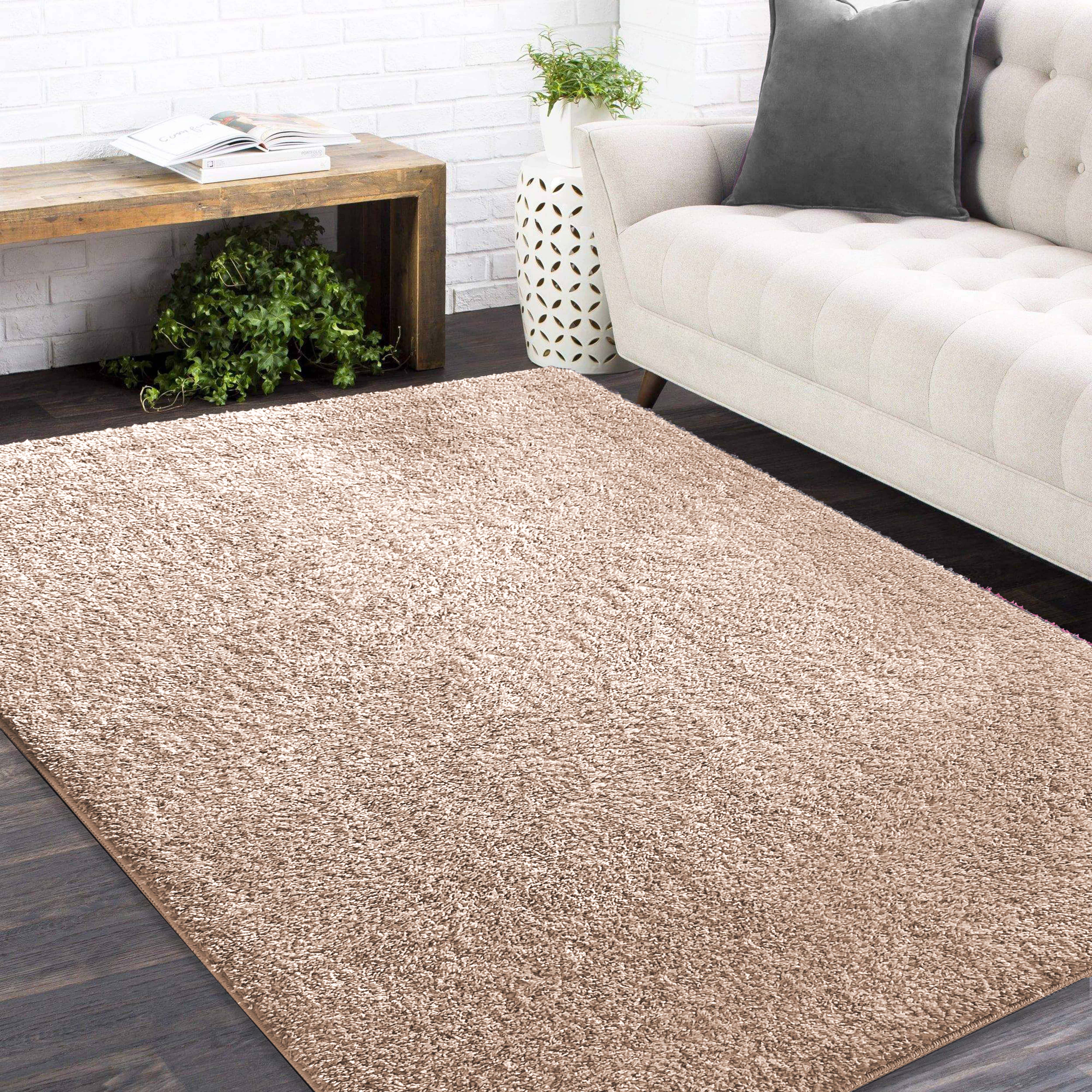Dywan - 120 x 170 cm - Karmelowy - Shaggy - Dywanopol