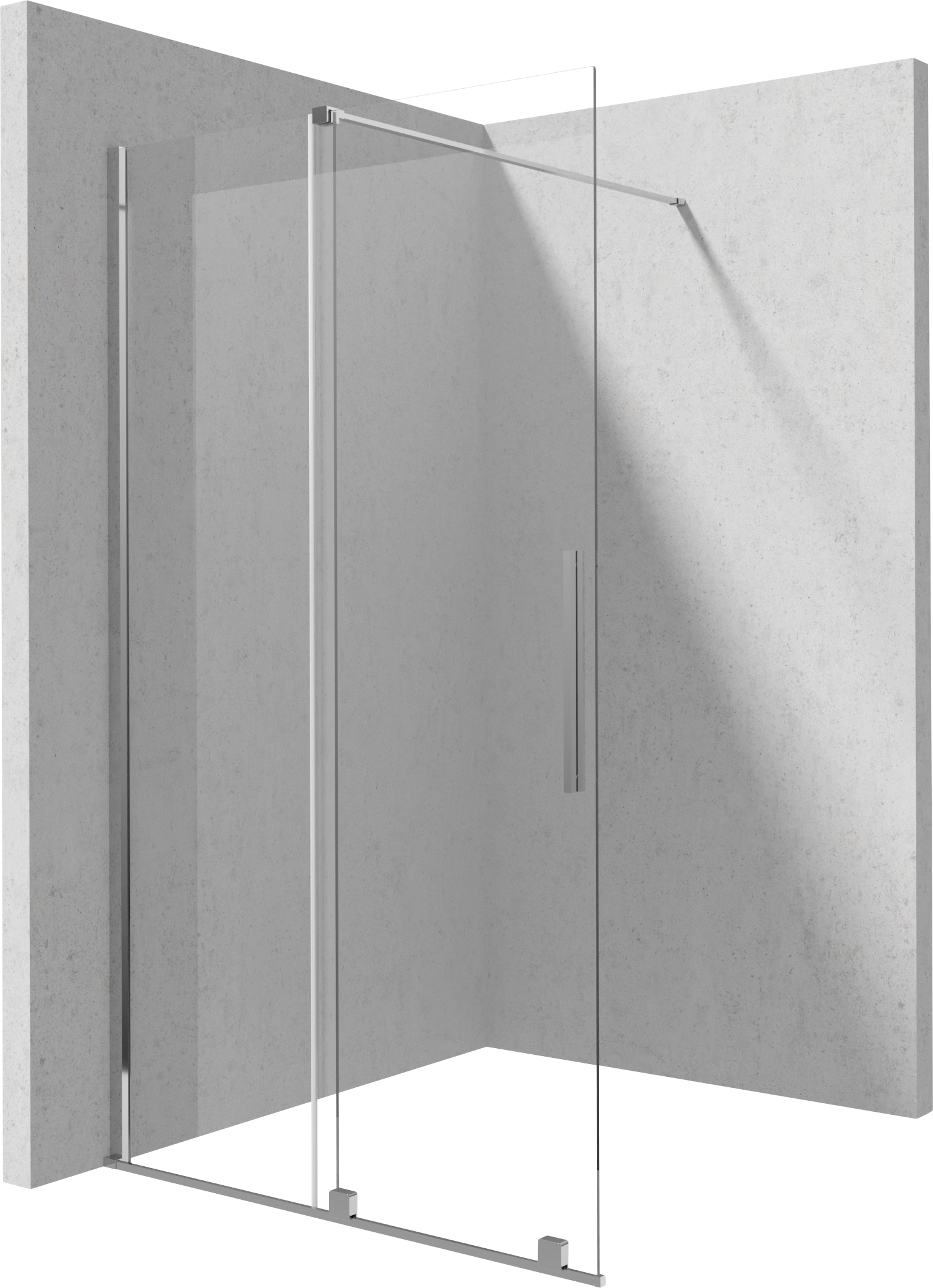 Darmowa Dostawa - Ścianka prysznicowa walk-in 90 cm chrom połysk/szkło przezroczyste Deante Prizma KTJ039R