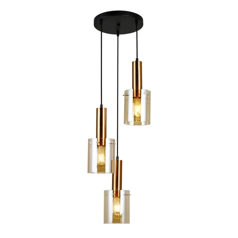 Lampa sufitowa wisząca Italux Sardo 1232 mosiężno-herbaciany nowoczesna 3xE27 x 1 szt.