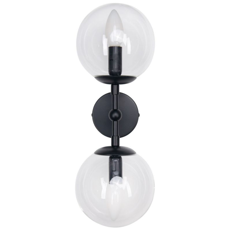Kinkiet ścienny Light Prestige Dorado czarno-transparentny 2 x E14 x 40W IP20 wym: 42 x 15 x 20 cm - 1 szt.