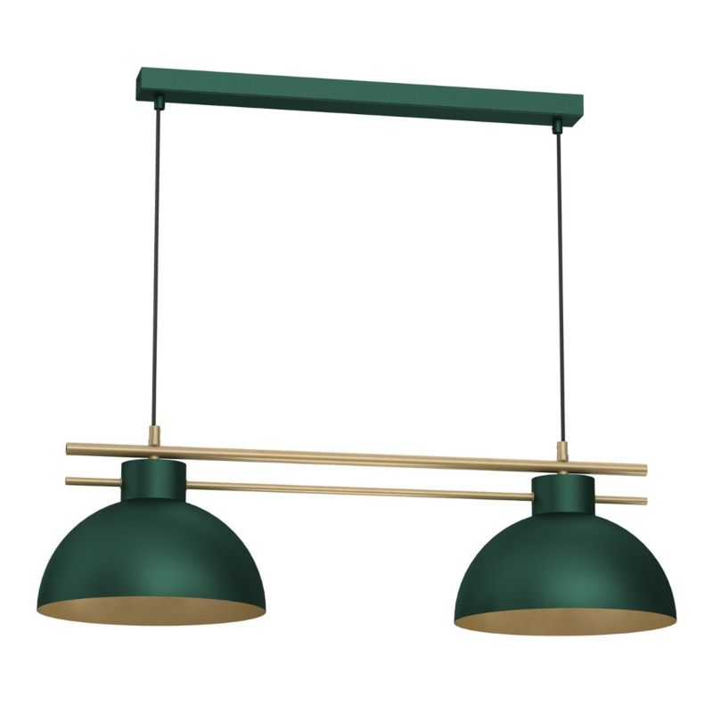 Lampa wisząca Luminex Estate ciemna zieleń-złoty mat wym: 120 x 85,5 x 29 cm 2xE27 x 15W 1 szt.