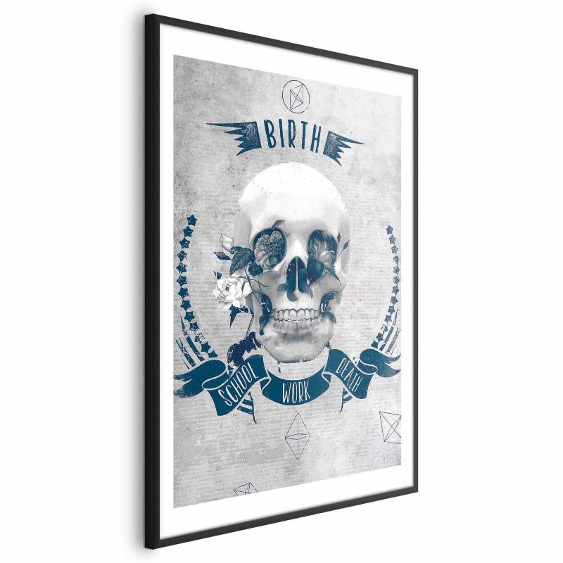 Plakat Artgeist Life Is Brutal 21x30 cm z ramą czarną 1 szt