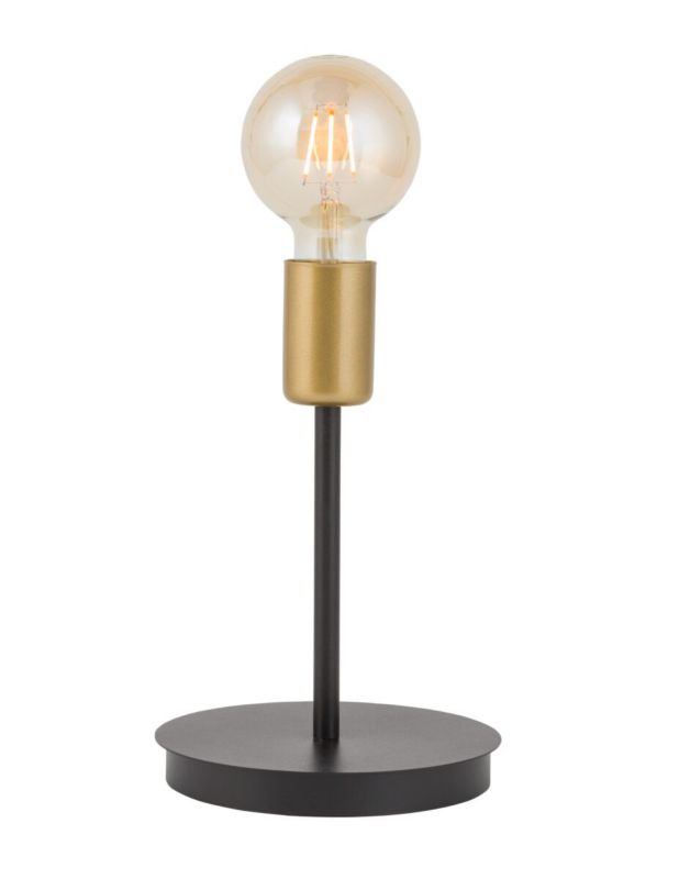 Lampka stołowa Sigma Lighting Gino czarno-złota 1 x E27 x 15W IP20 wym: 24 x 16 x 16 cm metal - 1 szt.
