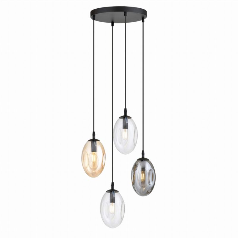 Lampa sufitowa Emibig Astral czarna-wielokolorowy wym: 100 x 40 x 40 cm 4xE14 x 10W 1 szt.