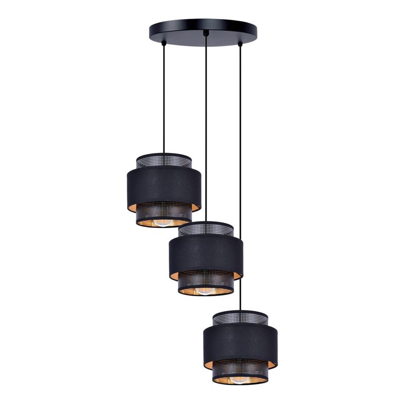 Lampa wisząca Kaja Niko 2694 czarno-złota nad stół 3xE27 x 40W 1 szt.
