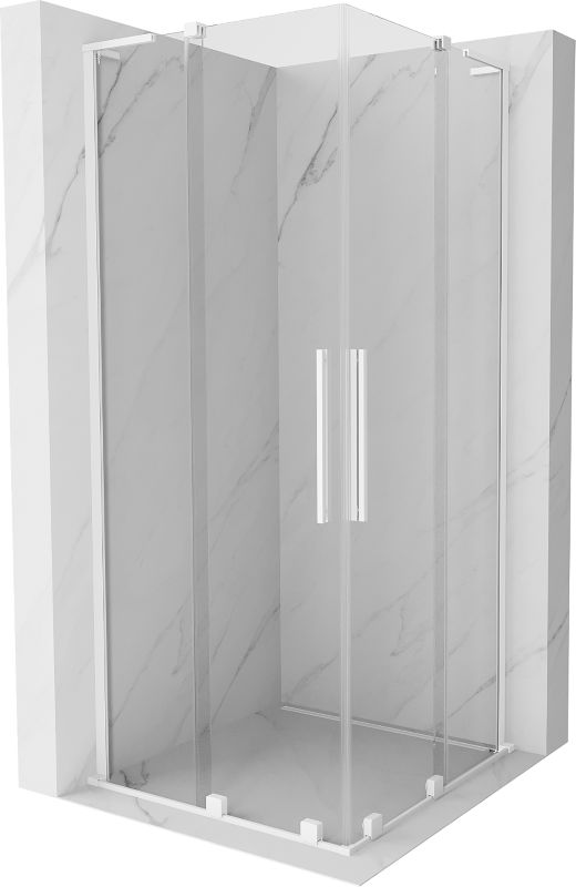 Kabina prysznicowa Mexen Velar L Duo rozsuwana 90 x 90 cm transparent biała 1 szt.