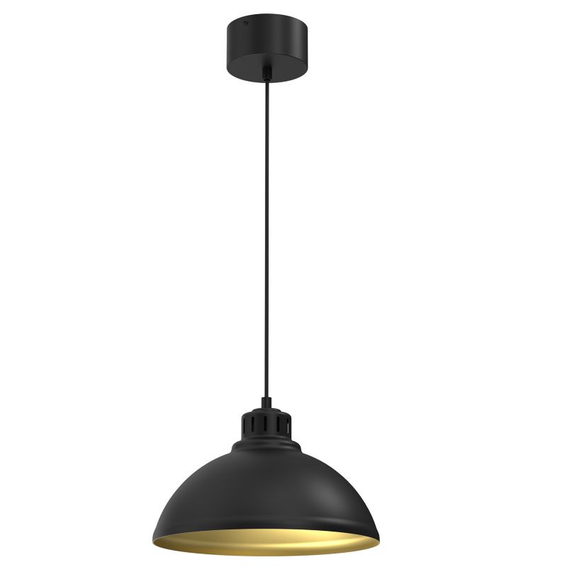 Lampa wisząca Luminex Sven czarny mat-złoty mat wym: 110 x 30 x 30 cm 1xE27 x 15W 1 szt.