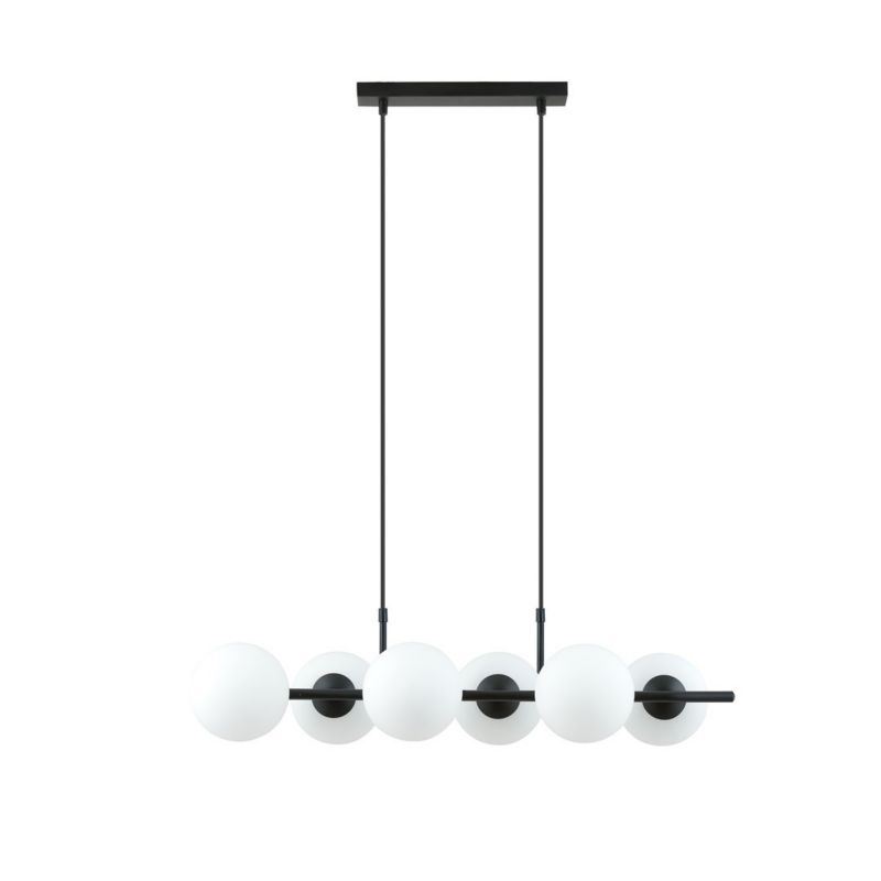 Lampa wisząca Emibig Rory czarno-biała wym: 110 x 95 x 30 cm 6xE14 x 10W 1 szt.