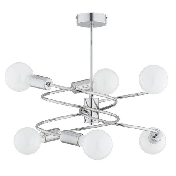 Lampa sufitowa wisząca Alfa Disco 2349 chromowana industrialna 6xE27 x 15W 1 szt.