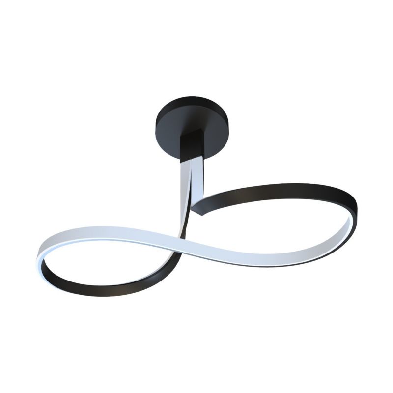 Lampa wisząca Zuma Line Viso czarna wym: 43,5 x 82 x 33 cm wbudowany LED 26W 1 szt.