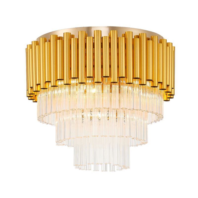 Lampa sufitowa wisząca Zuma Line Prima 9141 złoto-przezroczysty kryształowa 4xE14 x 40W 1 szt.