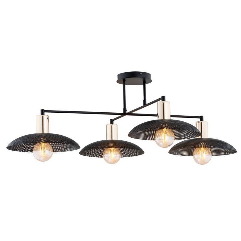 Lampa sufitowa Emibig Spirit czarno-złota wym: 32 x 100 x 100 cm 4xE27 x 15W 1 szt.