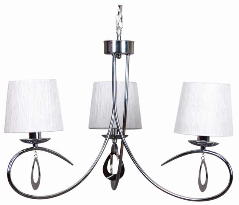 Żyrandol Candellux Arnika chromowany-biały wym: 120 x 66 x 66 cm 3xE14 x 40W 1 szt.