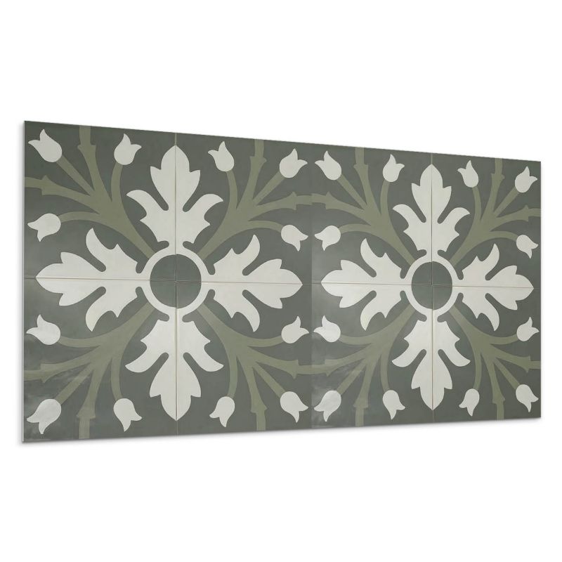 Panel samoprzylepny Wallfluent 100x50 cm Kwiatowy wzór na ceramice 1 szt.