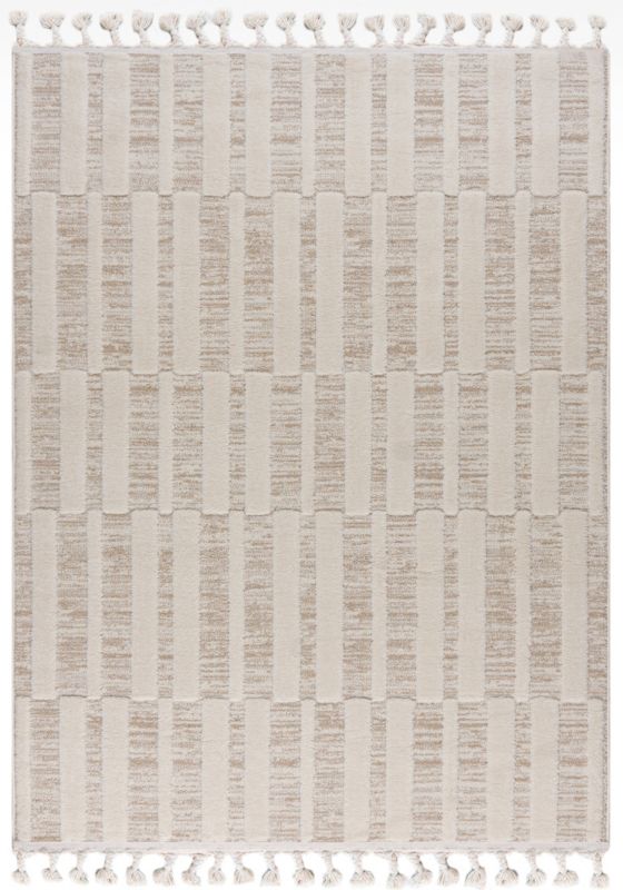 Dywan Wewnętrzny Pisa Orzo Prostokąt Mazovia 140x200 cm Beżowy Kremowy Motyw Geometryczny 1 szt.