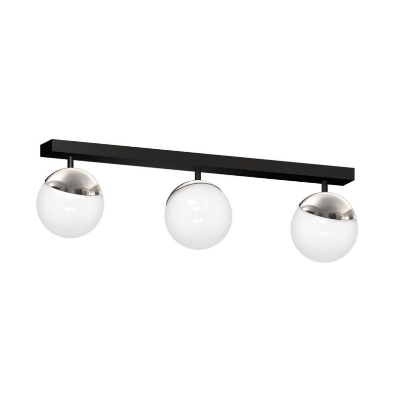 Lampa sufitowa wisząca Milagro Sfera biało-czarna-chromowana wym: 25 x 65 x 20 cm 3xE14 x 40W 1 szt.