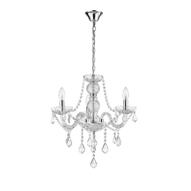 Żyrandol Light Prestige Cristallo 8114 transparentny-chromowany szerokość 40 cm 3xE14 x 60W 1 szt.
