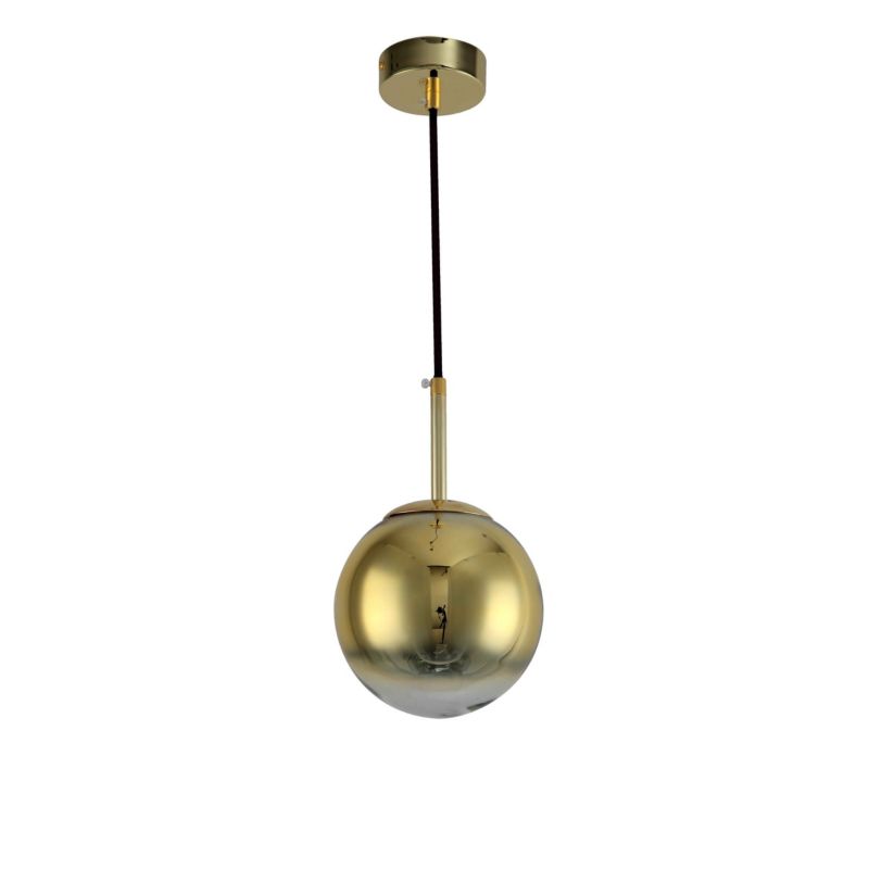 Lampa wisząca Light Prestige Palla 3332 złoto-transparentna szerokość 15 cm 1xE14 x 40W 1 szt.