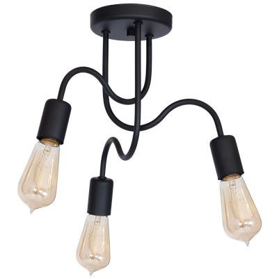 Lampa sufitowa wisząca Luminex Dow 0592 czarny mat industrialna 3xE27 x 15W 1 szt.