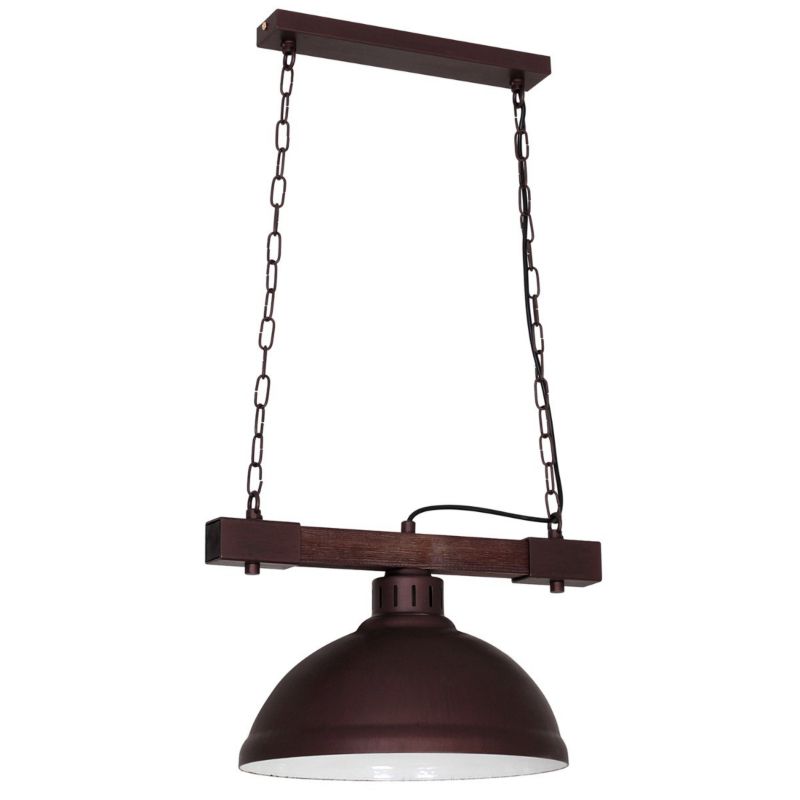 Lampa wisząca Luminex Hakon brązowa-ciemne drewno wym: 70 x 40 x 30 cm 1xE27 x 15W 1 szt.