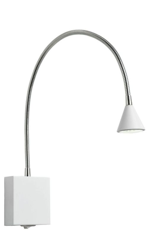 Kinkiet ścienny Lucide Buddy biały chromowany LED 3W 4000K 300lm IP20 wym: 45 x 40 x 54 cm - 1 szt.