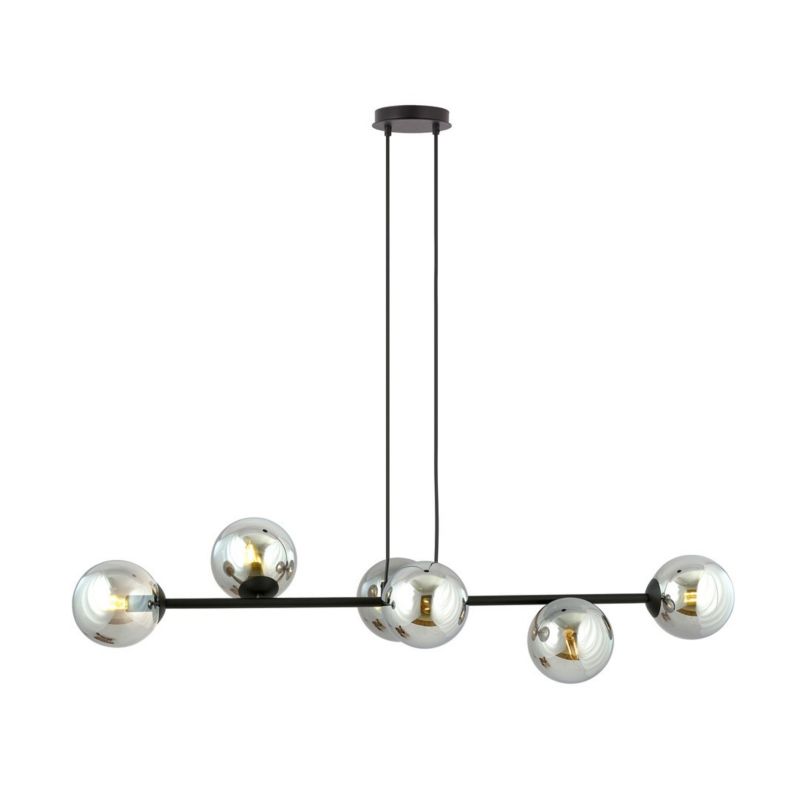 Żyrandol Emibig Rossi 5418 czarny 110 cm szerokości 6xE14 x 10W 1 szt.