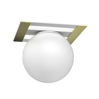 Lampa sufitowa wisząca Luminex Satelit biały mat-złoty połysk wym: 19 x 22 x 20 cm 1xE27 x 15W 1 szt.
