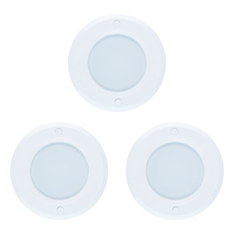 Lampy LED podszafkowa z czujnikiem ruchowym, okrągłe, DPM, biały, 3 szt